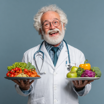 Усміхнена старша жінка насолоджується здоровою їжею